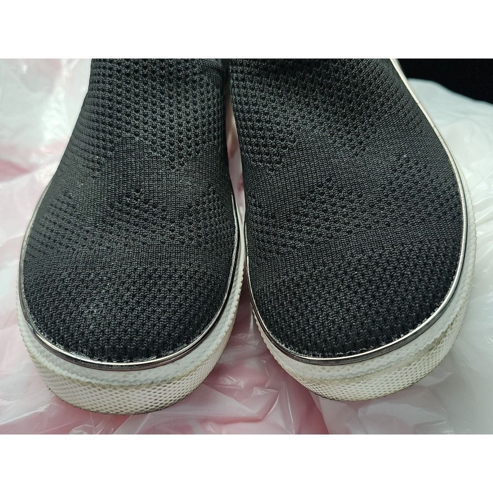 Black Knit Slip on Platform Loafers Prep Minimalist Delani Shoes Size 8 # - Picture 4 of 7